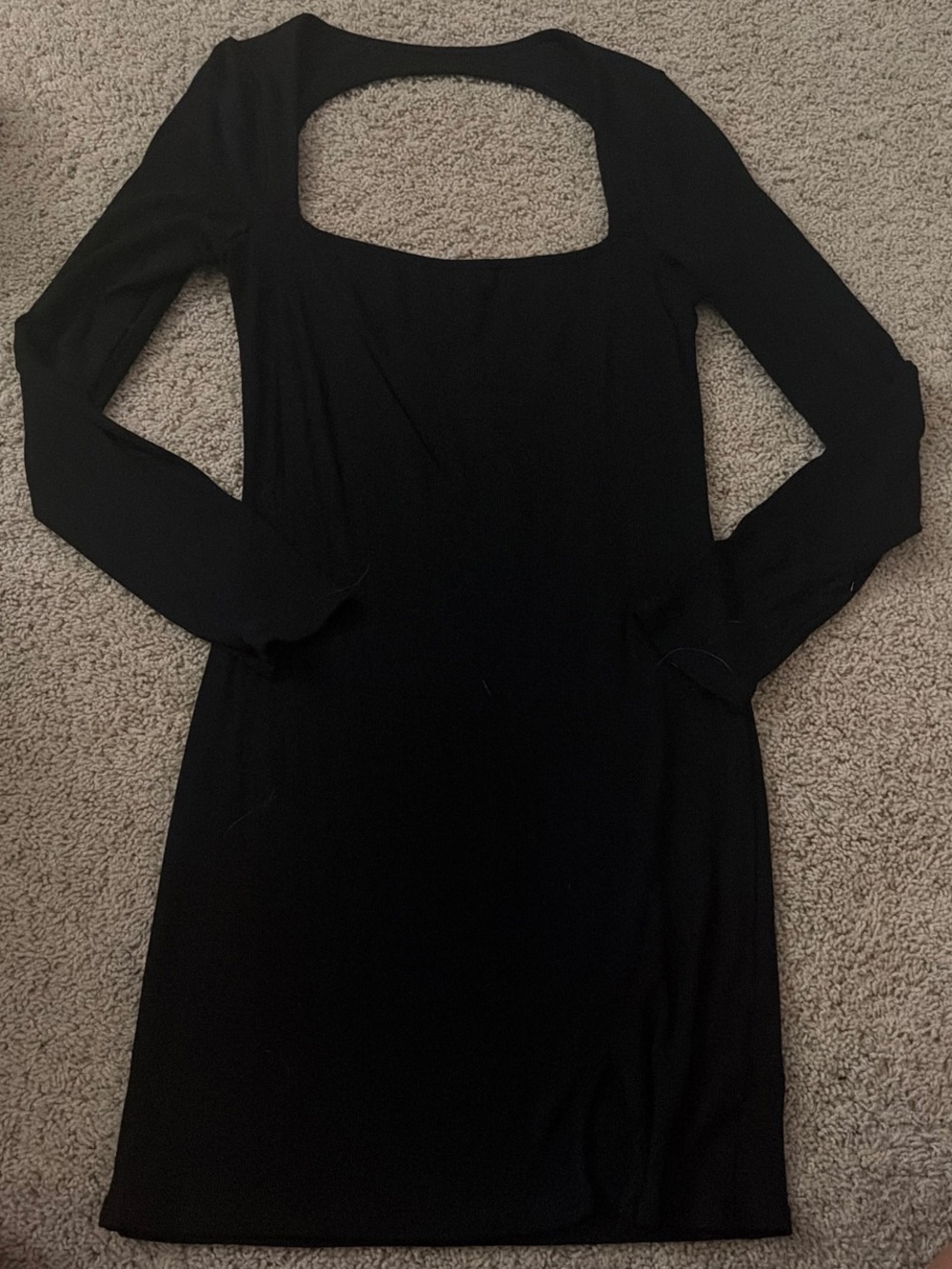 Black Long-Sleeve Cutout Bodycon Dress - Women